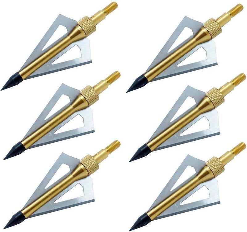 Sinbadteck Hunting Broadheads, 12PK 3 Blades Archery Broadheads 100 Grain Screw-in Arrow Heads Arrow Tips Compatible with Traditional Bows and Compound Bow - Image 3